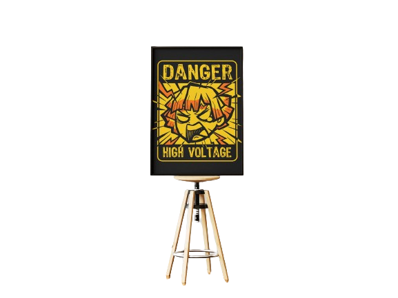 Demon Slayer - Zenitsu Danger Poster