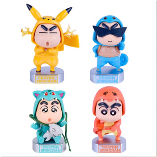 KAWAII SHINCHAN FIGURINE FT. POKEMON | SHINCHAN IN POKEMON COSPLAY DRESS