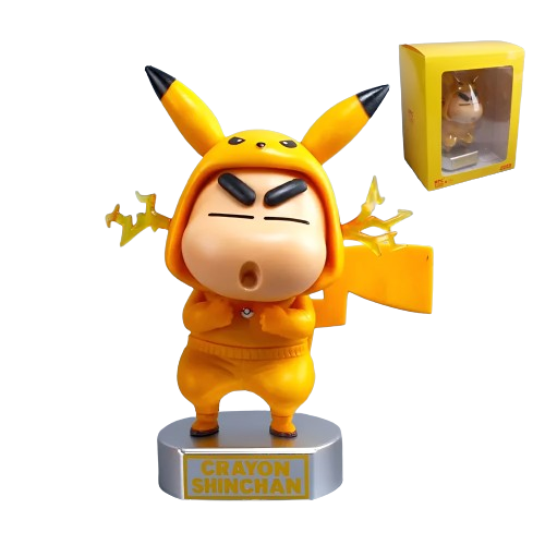 KAWAII SHINCHAN FIGURINE FT. POKEMON | SHINCHAN IN POKEMON COSPLAY DRESS