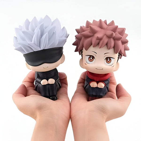 Jujutsu Kaisen - Yuji Itadori Satoru Gojo | Anime Figure Sitting Pose | Car Dashboard Study Table Office Desk Collectible