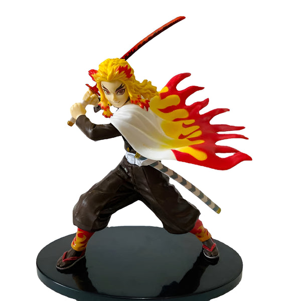 KYOJURO RENGOKU ANIME FIGURE DEMON FLAME HASHIRA SLAYER ATTACK POSE COLLECTIBLE STATUE KIMETSU NO YAIBA