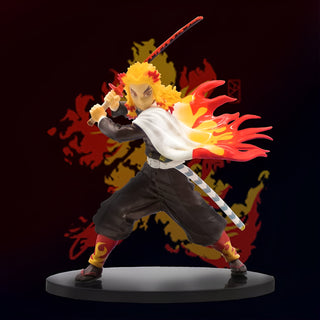 KYOJURO RENGOKU ANIME FIGURE DEMON FLAME HASHIRA SLAYER ATTACK POSE COLLECTIBLE STATUE KIMETSU NO YAIBA